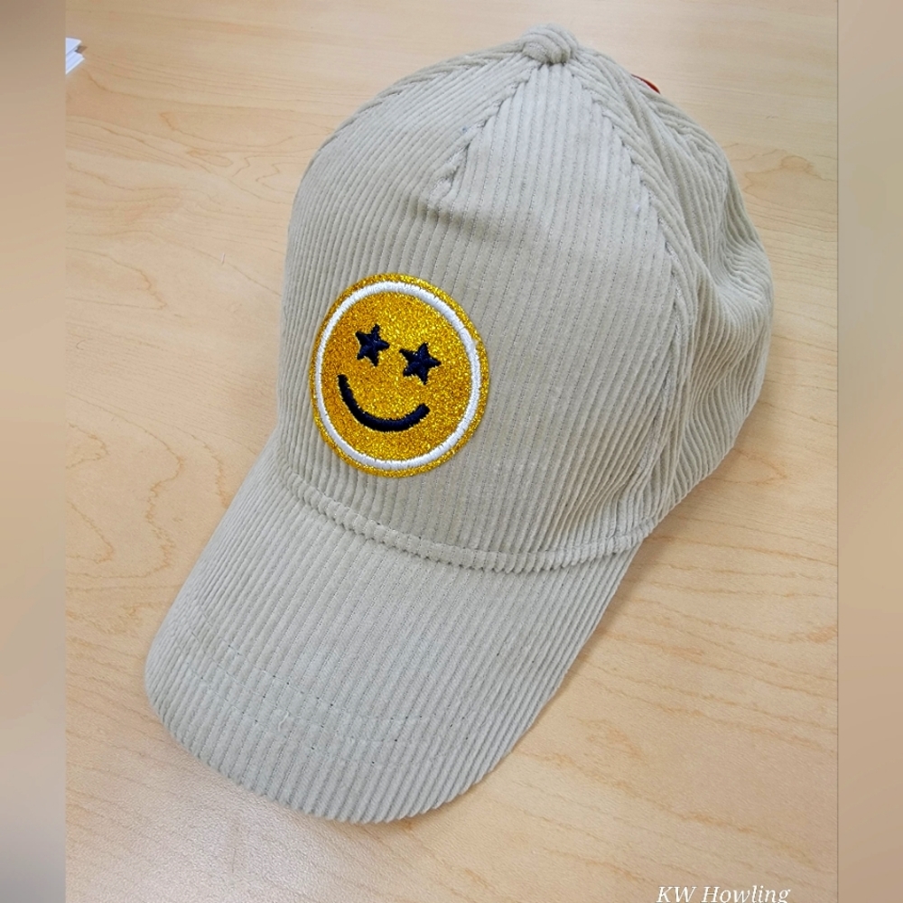 WonderNation Corduroy Smiley Face Hat
